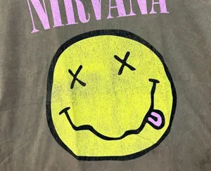 Nirvana Never Mind mineral wash Smiley Face Tshirt size large thumbnail 4