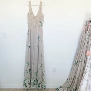 NWT Show Me Your MuMu floral maxi dress beige MEDIUM bohemian Bridesmaid prom thumbnail 6