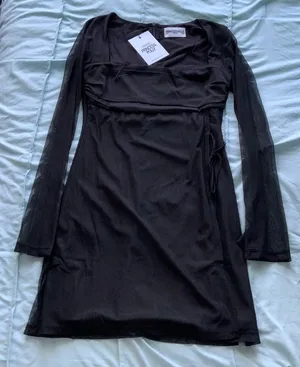 Martinez Long Sleeve Princess Polly Dress Black thumbnail 3