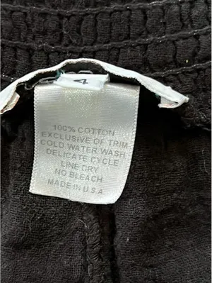 Vintage Y2K Grassroots Black Gauze Cotton Low Rise Wide Leg Pants Size 4 🖤 thumbnail 7