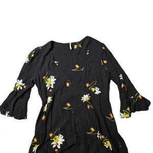 Free People Time On My Side‎ Black Floral Wrap Dress thumbnail 4