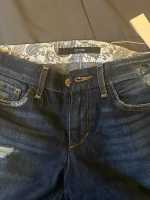 Joe's Jeans Women’s Dark Blue Distressed Flared Jeans thumbnail 3