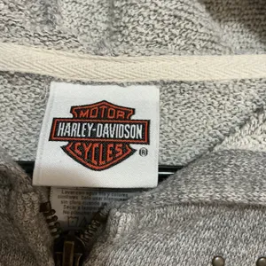 Harley Davidson Studded Zip Up‎ Hoodie Jacket Womens Small Grey Smokin Chicago thumbnail 3