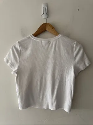 Aritzia TNA‎ HomeStretch Ribbed Tune Waist Basic Tee thumbnail 4