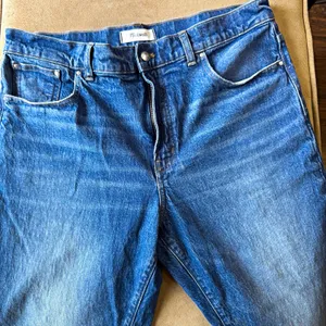 Madewell The Longline Straight Jeans Womens 32 Blue High Rise Stretch Denim thumbnail 1