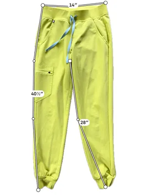 FIGS Technical Collection Zamora Jogger Scrub Pants Chartreuse Lime Green XS thumbnail 3