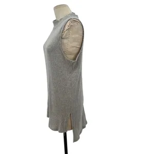 Anthropologie‎ Ro & De Rib Tunic Tank Top Sleeveless Turtleneck Gray Size Small thumbnail 7