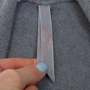 Melissa McCarthy Seven7 Gray Fringe‎ Cardigan Sweater Waterfall Duster Size 2X thumbnail 6