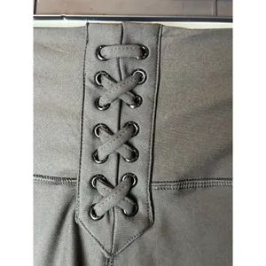 WEWOREWHAT Black Lace Up Biker High Rise‎ Athletic Shorts Size S NWT thumbnail 5