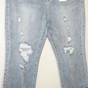 Risen NWT High Rise Distressed Boyfriend Medium Wash Jeans Size 2XL thumbnail 4