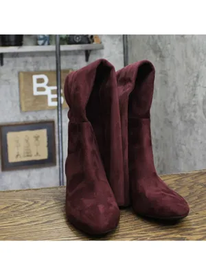 Michael Michael Kors Heels Braden Over the Knee Riding Boots Merlot Purple 7M thumbnail 4