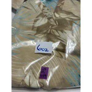 Caribbean Joe Petite Medium Tropical Palm Print Blouse V-Neck Cap Sleeve Tan thumbnail 8