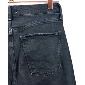 AGOLDE Toni‎ Mid Rise Straight Leg Jeans Black Distressed Hem Size 26 A133D-3002 thumbnail 9