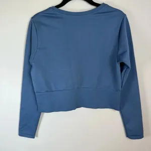 Offline by Aerie Seamless Cropped Top Blue Long Sleeve Stretch Athletic Yoga XL thumbnail 6
