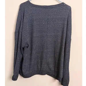 Tommy Hilfiger Women's Navy Blue Textured‎ Knit Sparkle Long Sleeve Sweater XL thumbnail 4