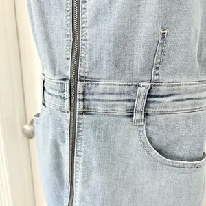 American Eagle Outfitters Light Blue Denim Overalls Dress thumbnail 4