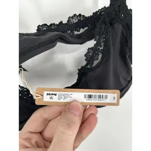 Skims Fits Everybody Lace Scoop Bralette Onyx Black Kim Kardashian Adjustable M thumbnail 3