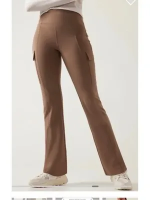 Athleta Delancey Straight Cargo Pants Brown Size XS thumbnail 2