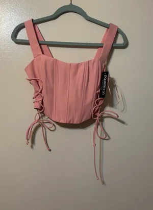 Paper Moon Pink Top Crop thumbnail 1