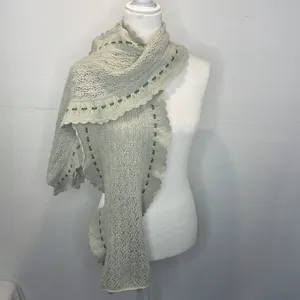 Anne Klein scarf Angora blend light green thumbnail 2