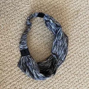 NEW Women’s Activewear Headband Black White Heathered Stretchy One Size Athletic thumbnail 1