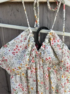 Triple 7 White Floral Halter Maxi Dress thumbnail 5