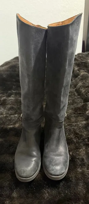 Lucky brand Hamila Riding Boots tall black equestrian moto 9 thumbnail 1