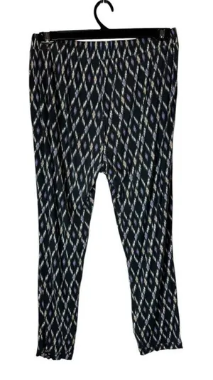 Anthropologie Lilka Pants Women Medium Blue Purple Geometric Loungewear‎ Boho thumbnail 1