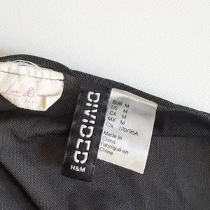 H&M Divided Womens Y2K Black Sheer Mesh Ruffle Rosette Whimsigoth Halter Top M thumbnail 3