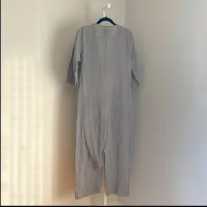 ZARA Lillian Gray Linen Jumpsuit Button-Down Linen Romper Women’s Size Medium thumbnail 6