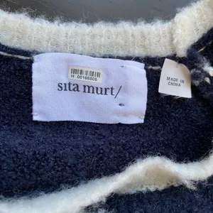 Anthropologie Sita Murt Long Sleeve Striped Wool Sweater Women Small Black White thumbnail 11