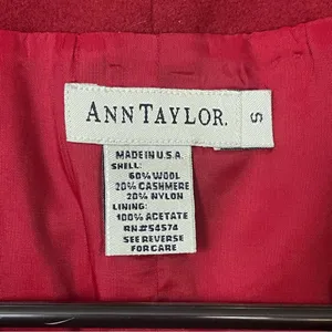 Ann Taylor Vintage Red Wool Vest thumbnail 3