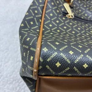 Bosalina y2k monogram bowler satchel bag Black/Tan classic print preppy casual thumbnail 17