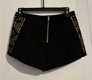 Forever 21 Black and Gold Studded Women's Shorts thumbnail 2