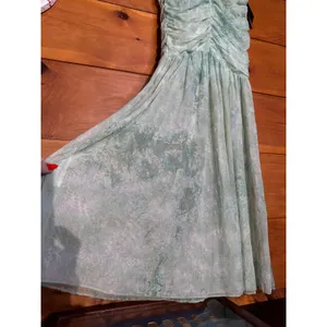 NWT Lulus Jamie Mint Green Floral Mesh Sheer Hem Maxi Dress Gala Banquet Sz L thumbnail 5
