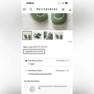 Pottery Barn slippers thumbnail 6