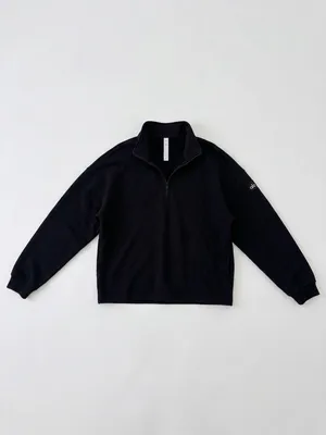 Alo Yoga Renown Heavyweight 1/4 Zip Sweatshirt Black Unisex Medium Pullover M⁠ thumbnail 9