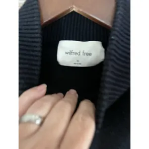 WILFRED FREE Artizia Black Cropped Turtleneck 100% wool sweater Women Size XL thumbnail 2