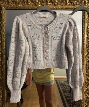 Loveshackfancy Lata Cropped Cardigan small thumbnail 1