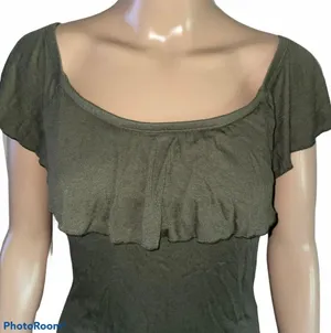 Express ruffled ribbed knit bodysuit thumbnail 2