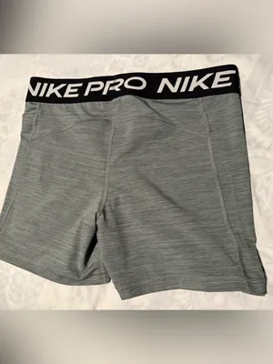 Nike Grey Heather Pro Compression women Shorts thumbnail 2