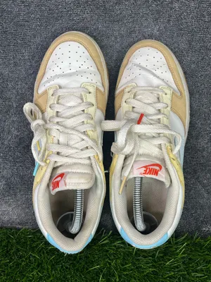 Nike Dunk Low Women’s Sneakers White Yellow Blue Gum Sole size 9 thumbnail 6