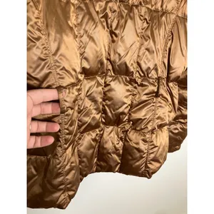 Lands' End Puffer Jacket Womens XL Bronze Excellent Down Quilted Metallic Coat thumbnail 7