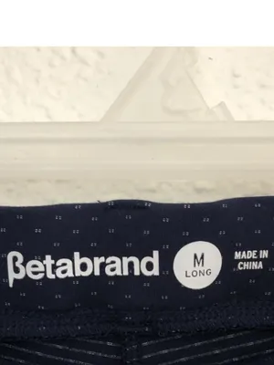 Betabrand Navy Blue Printed Dress Pants Yoga Pants Medium Long work trousers thumbnail 5