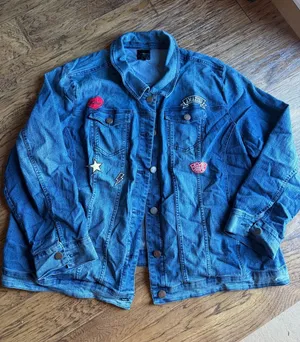 Lane Bryant Blue Denim Jacket with Patch Details 28 thumbnail 1