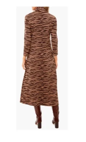 Tuckernuck Tiger Ellery knit midi dress Fall animal print sophisticated mock neck thumbnail 10