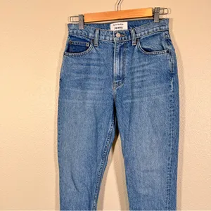 Reformation Blue Julia Crop High Rise Cigarette Jeans Womens 25 Denim Fall thumbnail 9