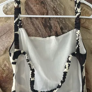 Commense Backless Print Split Zipper Dress size L Brown Size L thumbnail 7