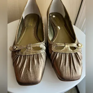 Franco‎ Sarto Metallic Brown/Gold Leather Flats - Size 7 thumbnail 7
