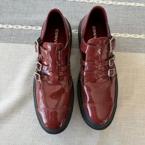 Converse Lug Sole Mary Jane’s Women’s Size 10.5 Red Patent Leather Platform Y2K thumbnail 5